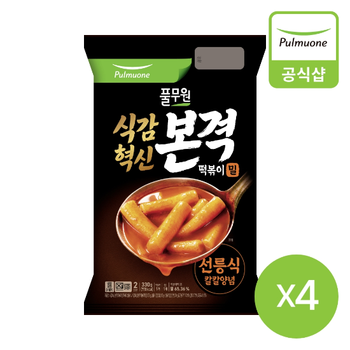 풀무원 식감혁신 본격 떡볶이 밀떡볶이 선릉식 (330g)X4개
