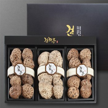 건해몽 장흥 버섯 눈꽃세트 1호(흑화고 150g / 백화고 170g / 흑화고 150g)
