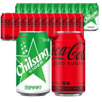 칠성사이다 355ml 12캔 업소용+ 코카콜라 제로 12캔 1박스 (S19764691)