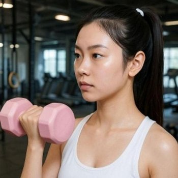 핑크 아령 1kg 바디필컬러육각덤벨아령2개세트 EAS (45qRJ)