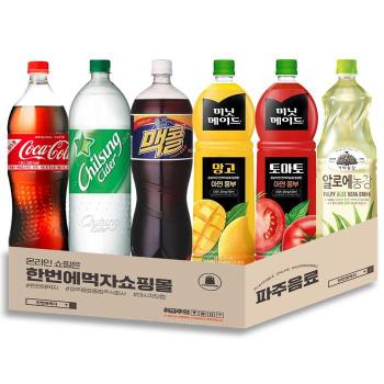 1.25~1.5L 각 1개씩 / 코카콜라 업소+칠성사이다 업소+맥콜+미닛 망고 + 미닛 토 (S44008428)