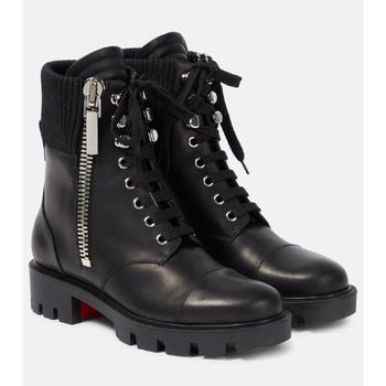 25 FW 크리스찬루부탱 En Hiver Lug 레더 컴뱃 부츠 TP551332778