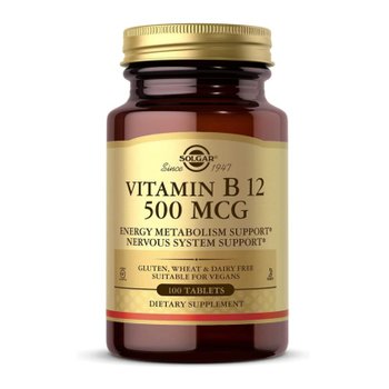 [해외] 솔가 비타민 B12 500mcg 100타블렛