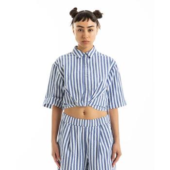 [해외] Stateside 반팔 티셔츠 스테이트사이드 퍼커드 스트라이프 S/S 크롭 네이비