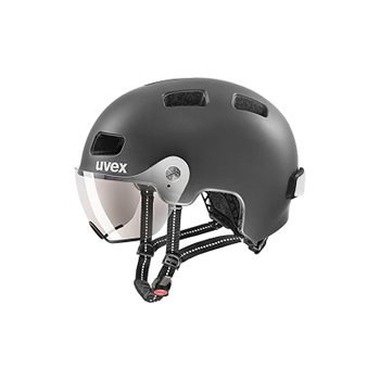 [해외] uvex(우벡스) 바이저 자전거 헬멧 LED 라이트 포함 CE 인증 독일 제조 rush visor / 55-58 cm