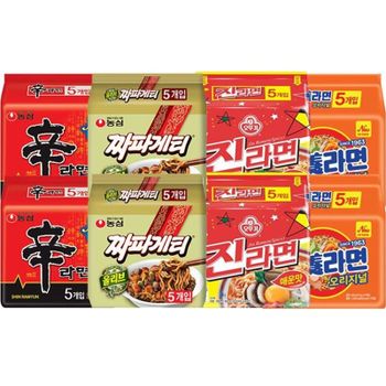 봉지라면 혼합 40봉(신라면10봉+짜파게티10봉+진라면매운맛10봉+삼양라면10봉)..[35759753]