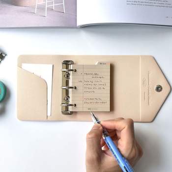 썸네일 젠틀 미니 3공 바인더 1P 포켓 메모 쪽지 커버 3공바인더 미니바인더 3공미니바인더