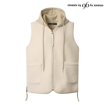 양털 사이드 지퍼 후드 집업 베스트 (NO4VW008L0)