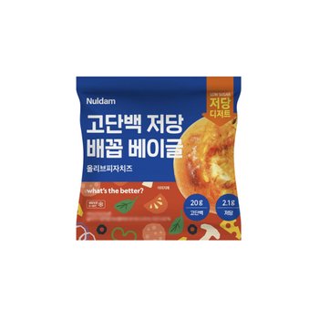 널담 고단백 저당 배꼽 베이글 올리브피자치즈 130g x 12개