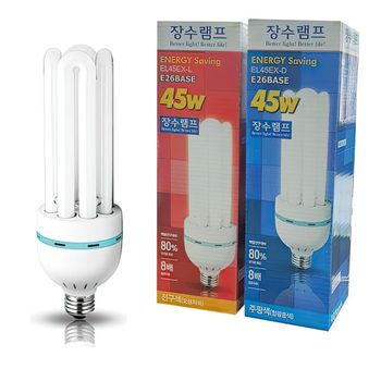 장수 TG08OP79 절전 삼파장 전구 램프 업소용 큰전구 26mm 45W 테라스 백열등 현관