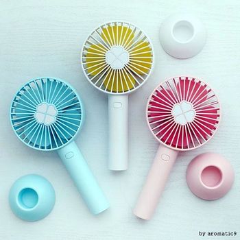 핸디선풍기 안전한 저소음 휴대용 무선 대용량 클로버