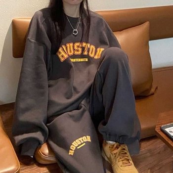 트레이닝복셋트런닝복 여자 겨울 캐주얼 룩 기모 맨투맨 조거 팬...