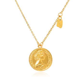 여자 순금 목걸이 11.25g [여왕 원코인] .