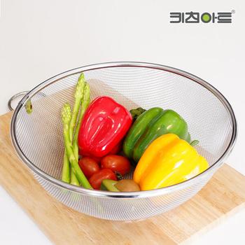 아트박스/서울리빙 키친아트 스텐 원형바구니 (일반) 특대