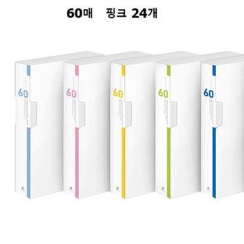 클리어화일 60매 핑크 24개 화일 정부화일 바인더 문구사무용품