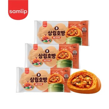 삼립호빵 발효미종 매콤김치호빵 3입 285g 3봉 (총9입)