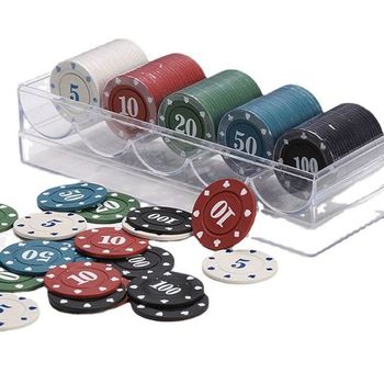 카지노 포커 트럼프 게임 숫자 칩 100P 세트