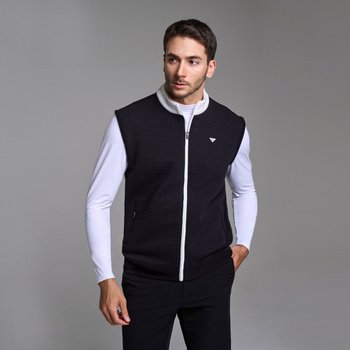 다운블로우 남성스포츠 골프웨어 자가드 풀집업 베스트 DB6515-1M