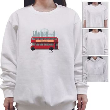 키밍 맨투맨 후드티 티셔츠 Visit London 2층버스 기본티