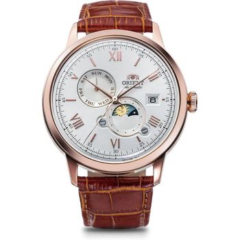 [해외] 오리엔트 시계 Bambino RN AK0801S Sun Moon 오토매틱 500 Pieces 화이트 실버 클래식 250124