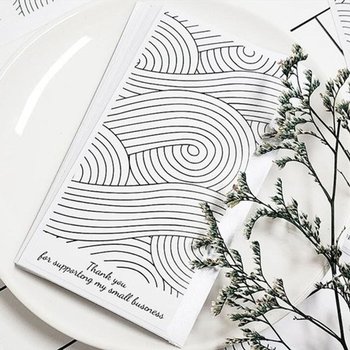 [VCMPEQQ0]감각적인 감사실링스티커 기하학포장스티커 50매