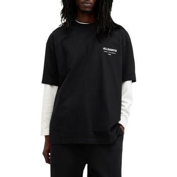 올세인츠 Underground 숏 슬리브 Crew 젯 블랙 1 1001203