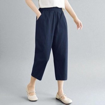 린넨 마바지 여성 밴딩 쿨링팬츠 배기팬츠 7부 (43oyD)