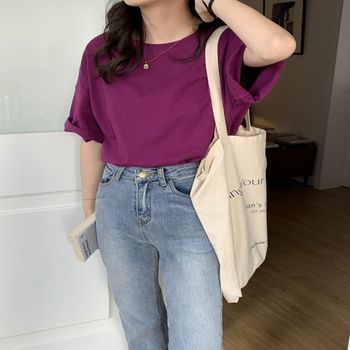 11컬러 ENBY3602 스타일리시한 라운드 면티 티셔츠 여유핏 박스티 기본면티