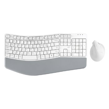 지클릭커 오피스프로 에르고M EMK100 PLUS 무선 키보드 마우스 세트 (화이트)