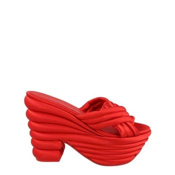 플랫폼 블록 힐 레드 샌들 150290893