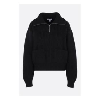 [해외] [E32]알라이아 AA9G0147K276D995 의류 니트 스웨터 가디건 ALAIA half zip sweate