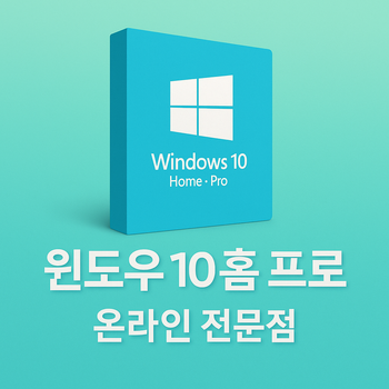 MICROSOF  윈도우 10 홈 프로 영구한글판 정품키(USB별도판매) 제품키 바로전송