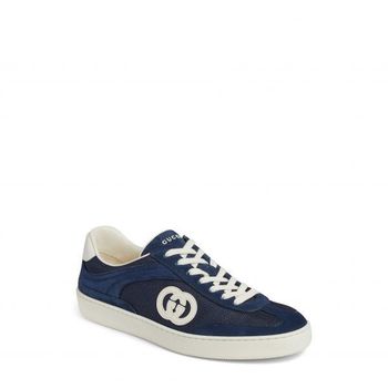 Interlocking-G 스니커즈 운동화 - 블루 스웨이드 9205130 96184932