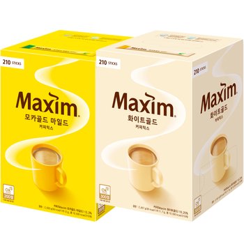 동서 맥심 화이트골드 / 모카골드 커피믹스 210T 외 디카페인 슈프림골드