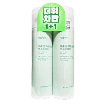 식물나라 제주알로에 쿨링 선 스프레이 100ml+100ml (1+1) 선크림 x3SET (AD)