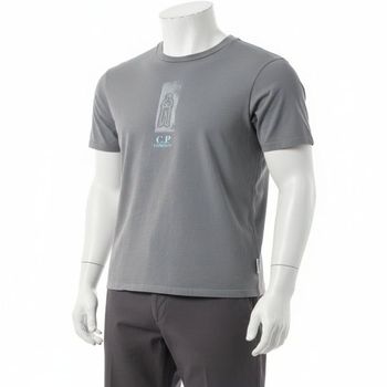 CP COMPANY 25 241 Jersey Front and Back Logo T-Shirt 18CMTS310A 005431G 935 저지 프론트 앤
