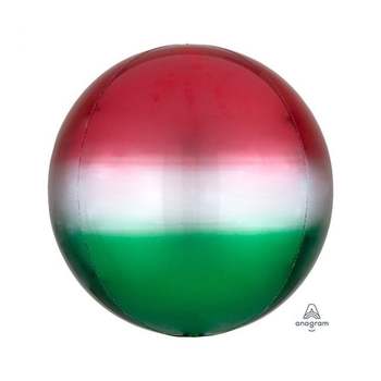 PWM - DK 오브옹브레은박풍선(레드그린) 생일 풍선