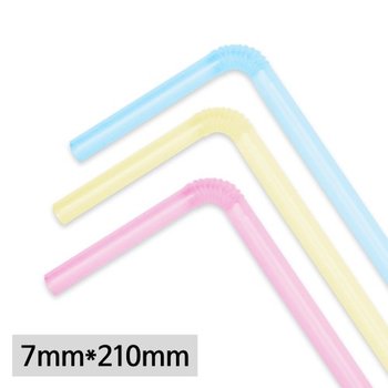 [해피팩]7mm 자바라 빨대 혼합색상 벌크포장 1박스 10000개 일회용 스트로우 주름빨대