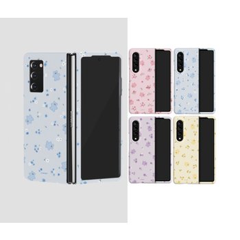 갤럭시 Z폴드 5 4 3 2 폴드 폴더블 핸드폰 케이스 정품 TRY 플라워 구미베어 하드케이스