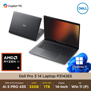 Dell Pro 3 14 P314265 AMD Ryzen AI 5 435 32GB 1TB Win11Pro 14인치 주식용 비즈니스 노트북