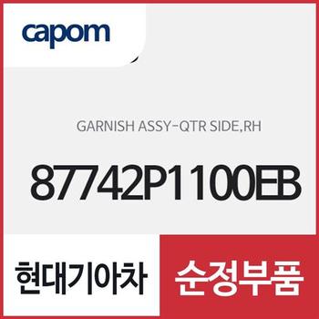 쿼터 사이드 가니쉬,우측(조수석쪽) (87742P1100EB) 스포티지, 스포티지 하이브리드