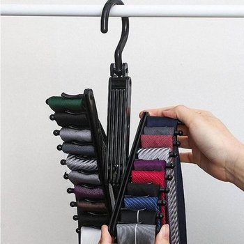스카프 보관용 클립 넥타이행거 이동형 벨트 정리함 홈 랙 타이 보관함 이동식 보관