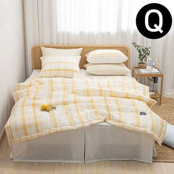 여름간절기 이불베개커버 Q 옐로우 건조빠름 부드러운원단