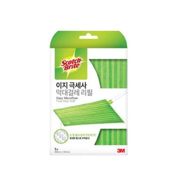 3M 스카치브라이트 4610 이지극세사 막대걸레 리필1매 밀대