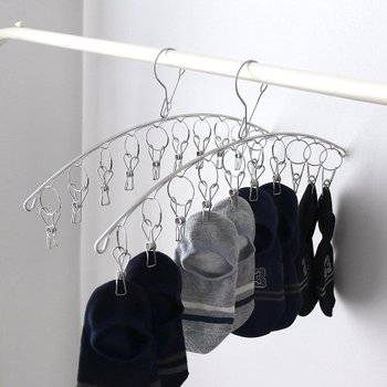 [yijiang][오늘출발] 스텐 양말건조대 10p  빨래 건조대 미니 집게