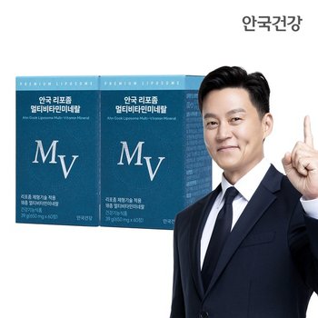 안국 리포좀 제형기술 적용 멀티비타민 미네랄 60정 2박스 (2개월분)