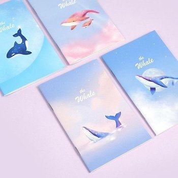 [룽스_66]핑크풋 고래 우영우공책 핸디수첩 미니노트 (50471232)