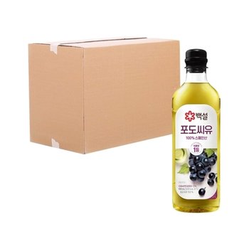 [박스] CJ 백설 포도씨유 900ml 12입