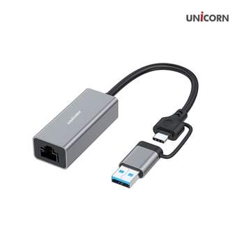 유니콘 USB3.0 A+C겸용 기가유선랜카드 CLAN-300AC USB랜카드 기가랜카드 기가USB랜카드