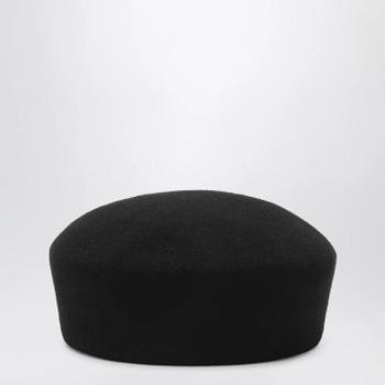 [해외] The Frankie Shop Noxley black wool pillbox hat HAFS21145WO/XN_THE-100_100-U Black  [관부